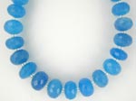 blue chalcedony beaded necklace