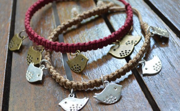 DIY Charm Macrame Bracelets by