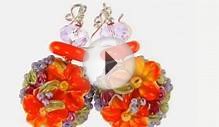 Dramatic Handmade Lampwork Glass Bead Earrings