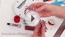 How to Make a Beaded Kumihimo Candy Cane Christmas Ornament