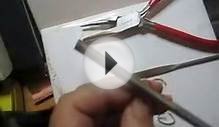 How to make square bead wire earrings and ring Part 2